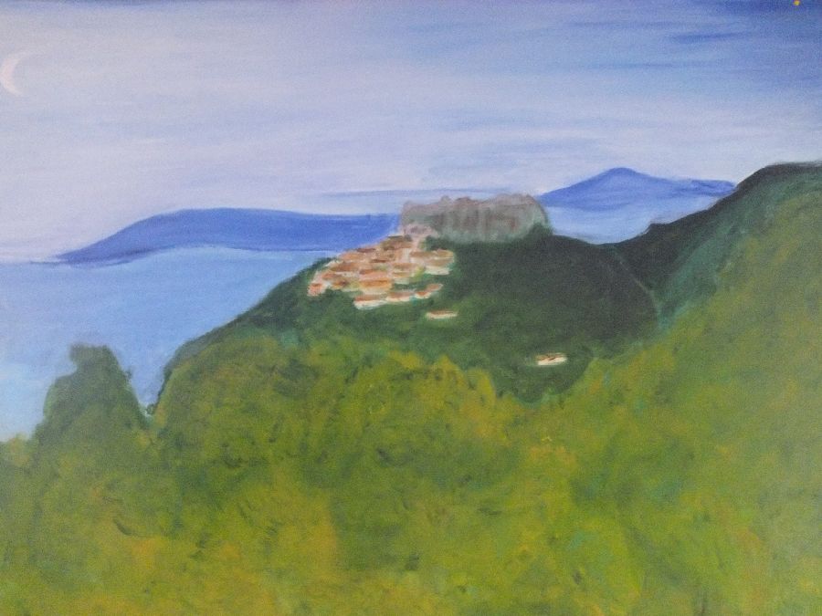 Eze village 40 x 50 cm